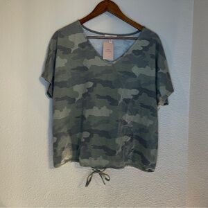 Como vintage tie bottom crop tee